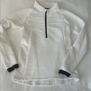 Under Armour White Quarter-Zip Coldgear Top XS